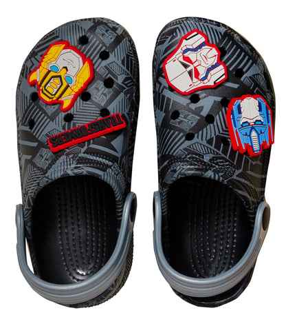 Boys Transformers Clogs + Charms Kids Sandals Optimus Prime Sliders Beach Shoes