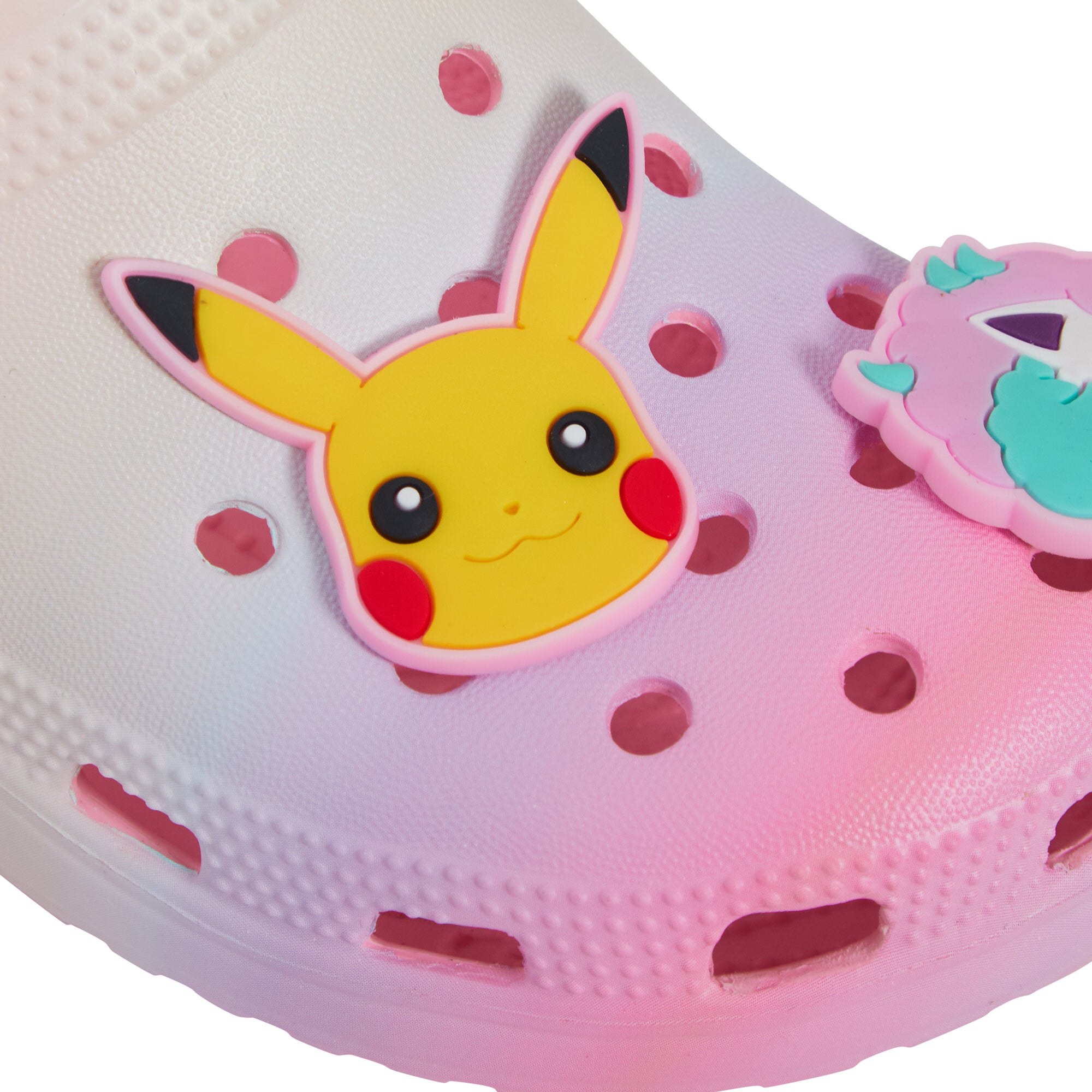 Girls Pokemon Clogs + Charms Kids Sandals Pikachu Eevee Sliders Beach Shoes