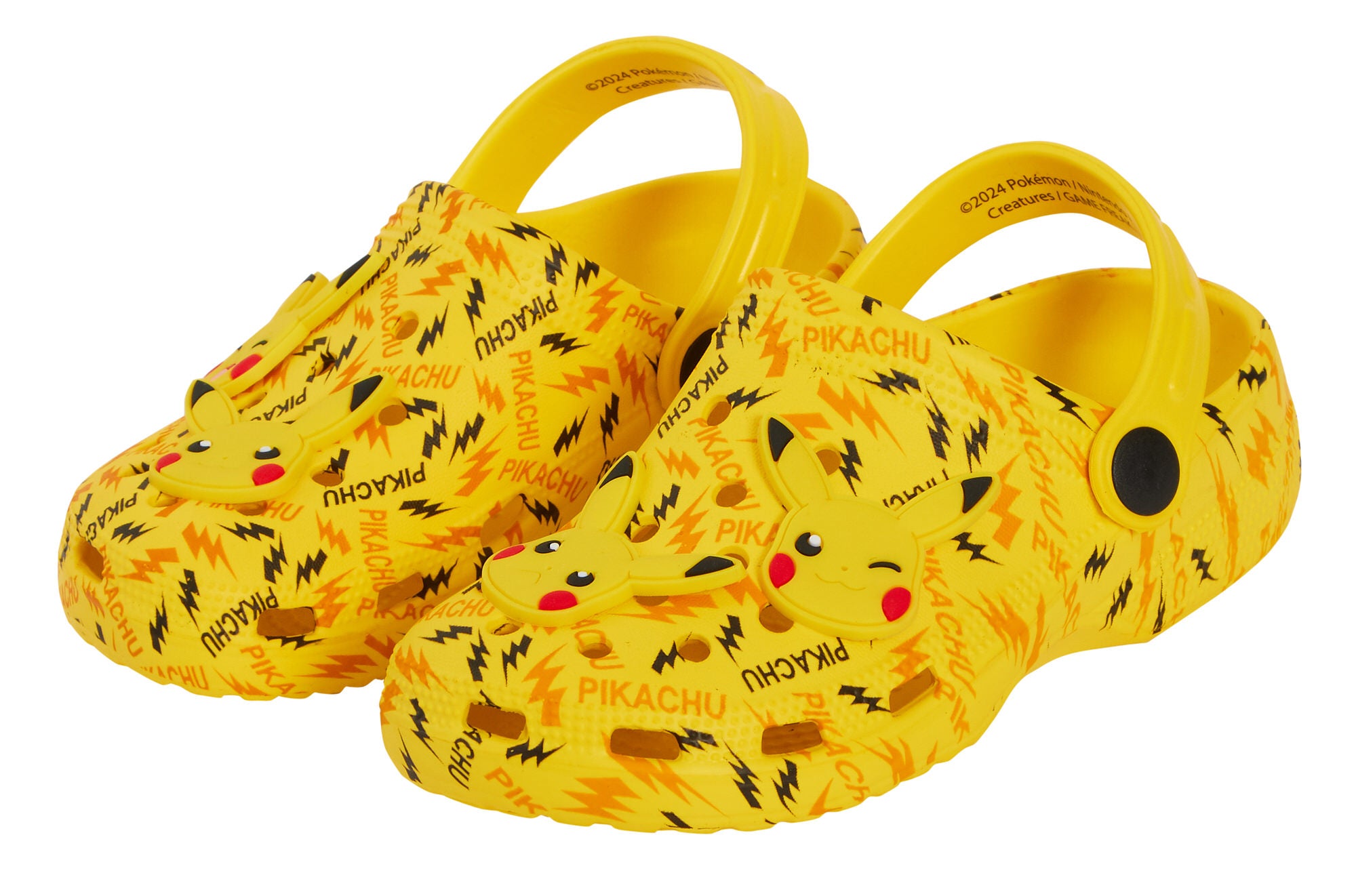 Pokemon Pikachu Clogs + Charms Kids Sandals Boys Girls Sliders Strap Beach Shoes