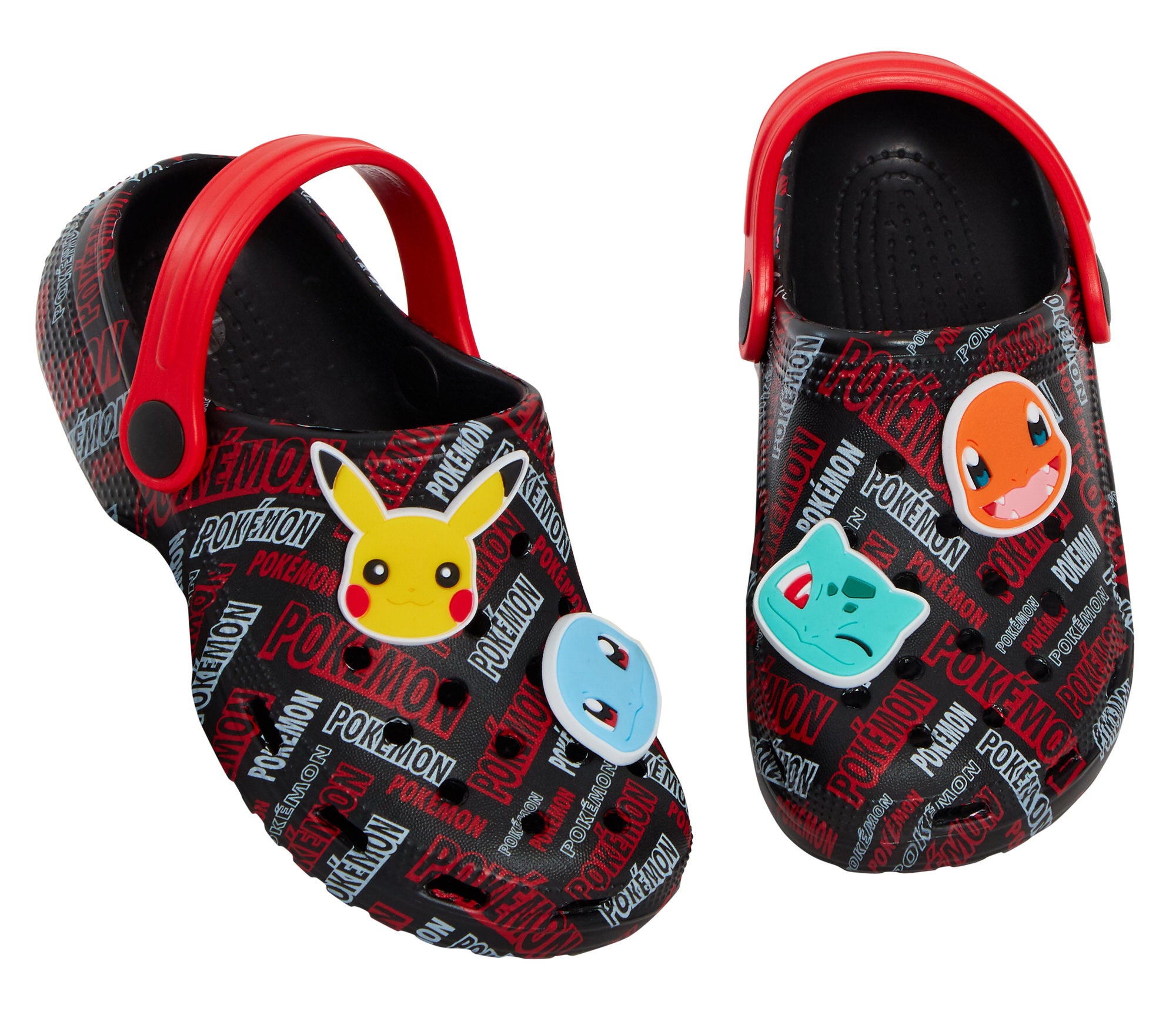 Pokemon Clogs + Charms Girls Boys Pikachu Sandals Pokeball Sliders Beach Shoes
