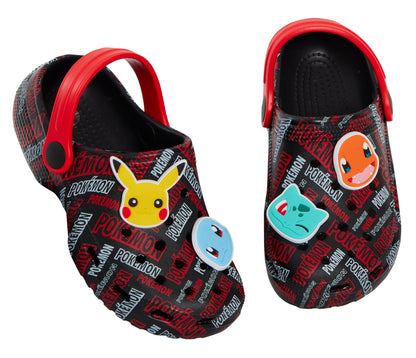 Pokemon Clogs + Charms Girls Boys Pikachu Sandals Pokeball Sliders Beach Shoes