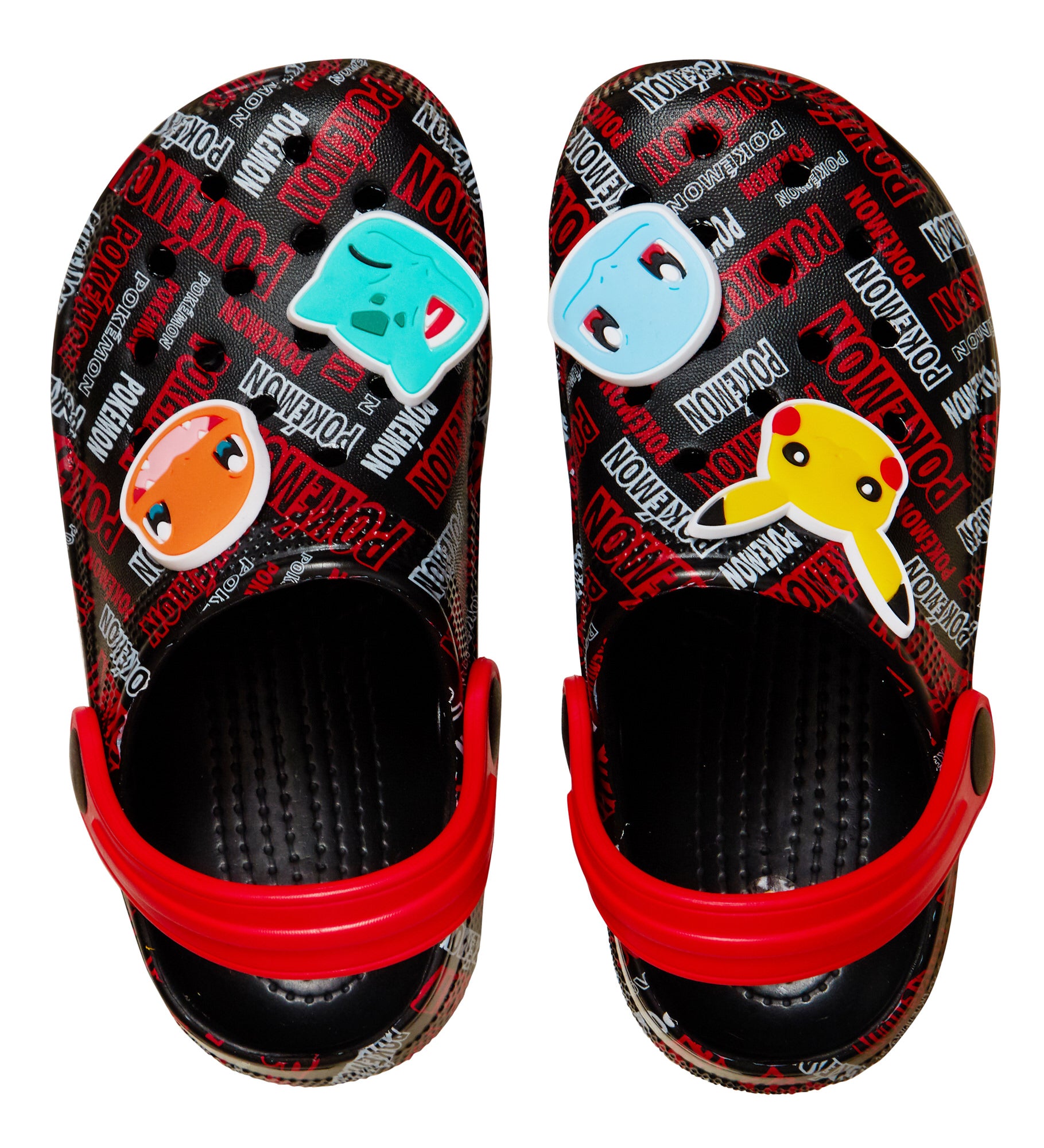 Pokemon Clogs + Charms Girls Boys Pikachu Sandals Pokeball Sliders Beach Shoes