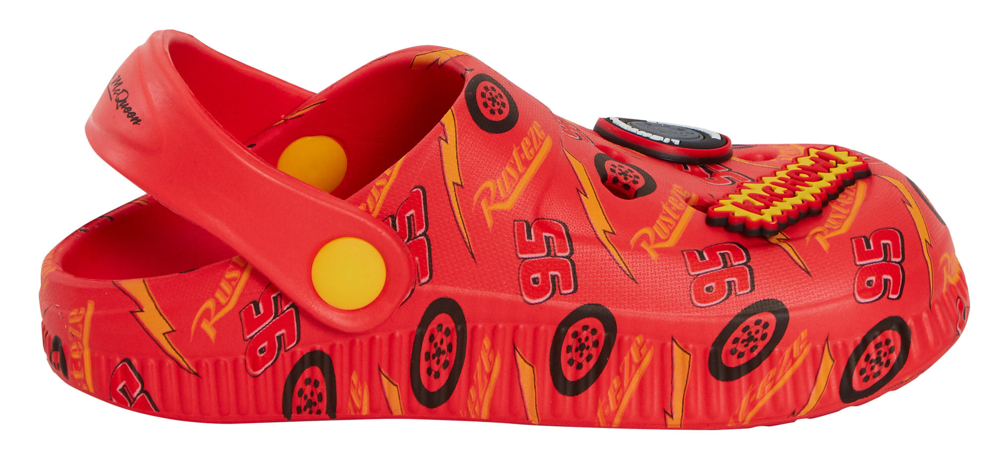 Boys Disney Cars Clogs + Charms Kids Sandals Lightning McQueen Sliders + Strap