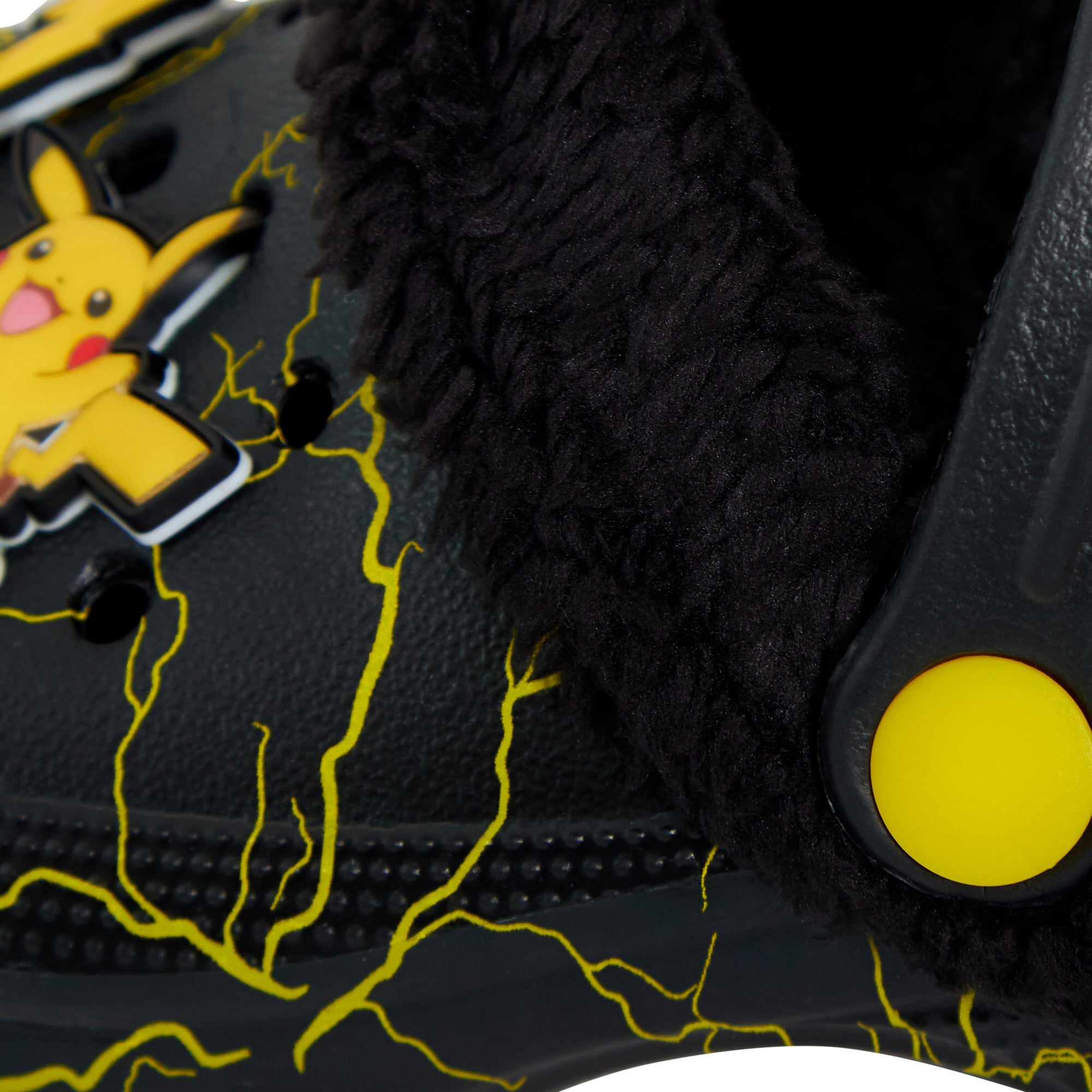 Pokemon Pikachu Clogs Borg Fur Fleece Lined with Charms Slippers House Shoes