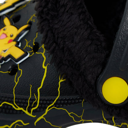 Pokemon Pikachu Clogs Borg Fur Fleece Lined with Charms Slippers House Shoes