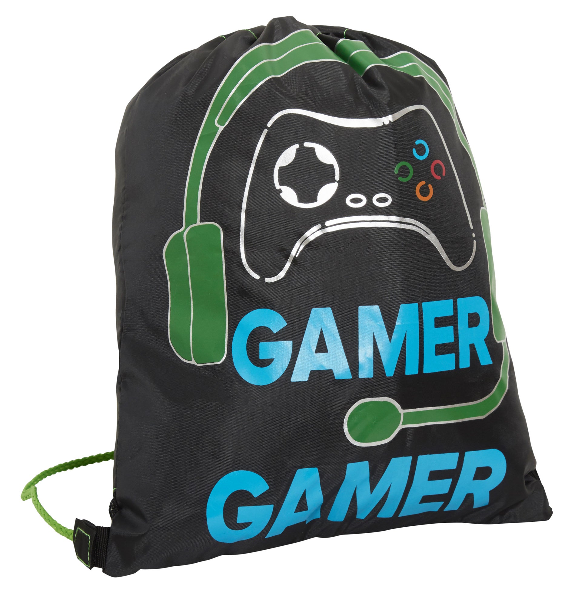 Boys Epic Gamer Drawstring Gym Bag Gaming Sports Swim School PE Kit Bag Sack