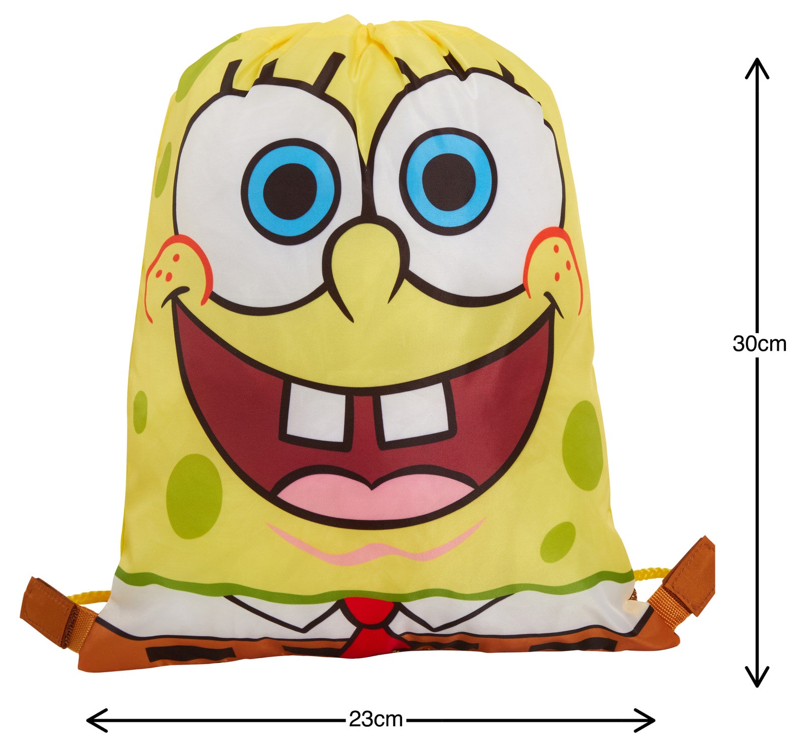 Kids SpongeBob SquarePants Gym Bag Boys Girls Drawstring School Swim Lunch Bag