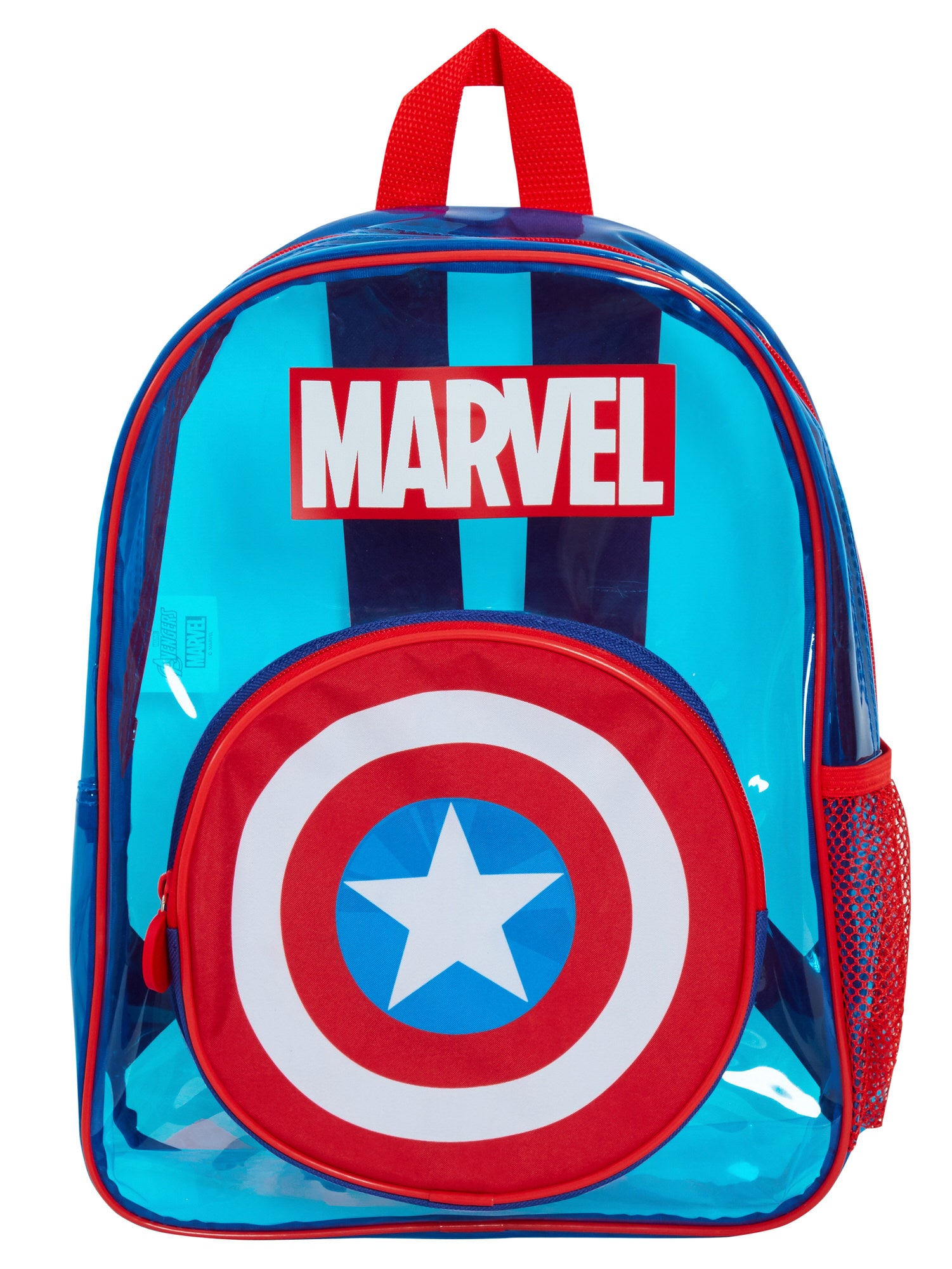 Captain America Transparent Backpack Boys Swimming Bag Clear School Rucksack