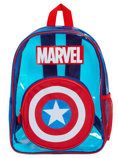 Captain America Transparent Backpack Boys Swimming Bag Clear School Rucksack