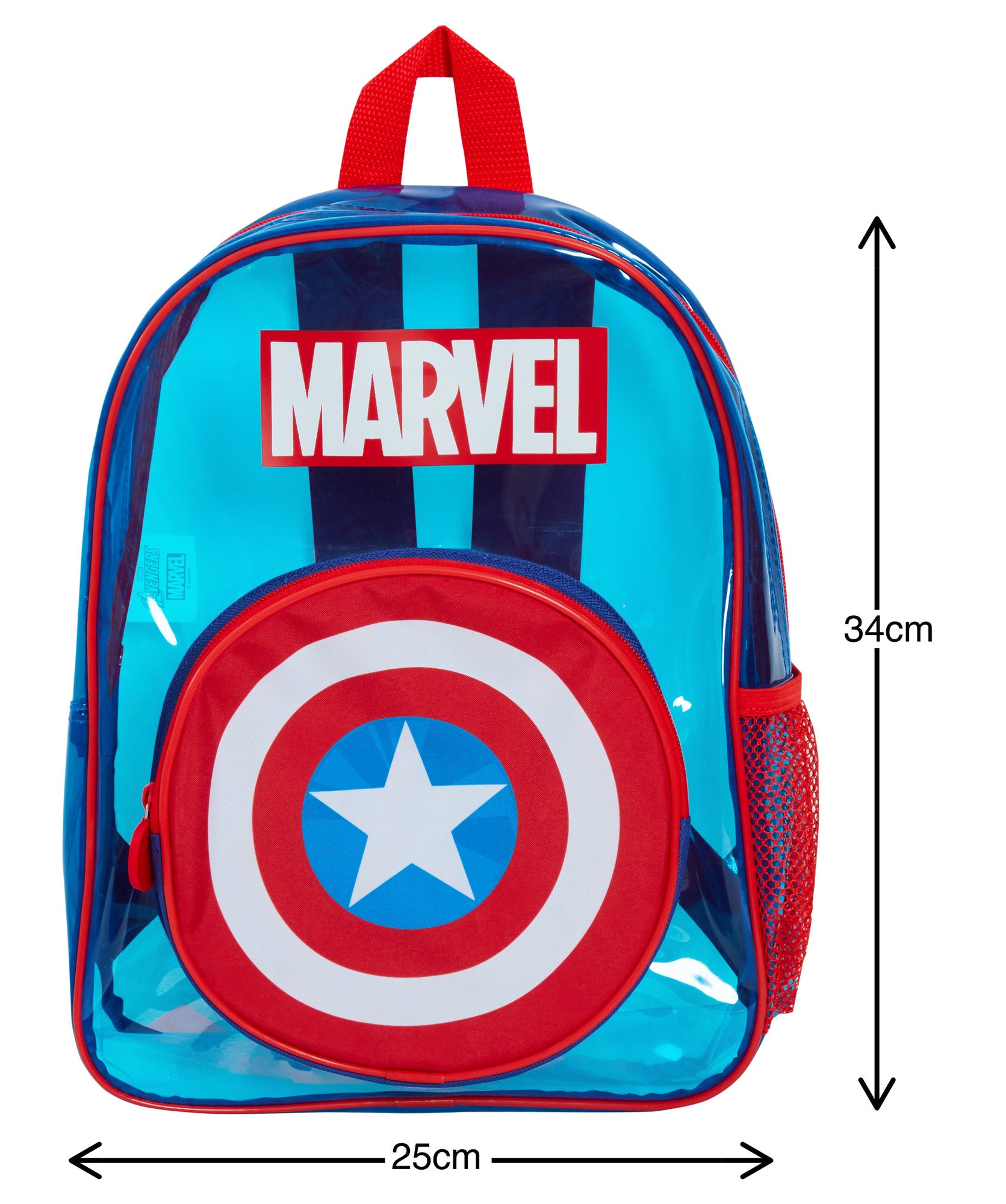Captain America Transparent Backpack Boys Swimming Bag Clear School Rucksack