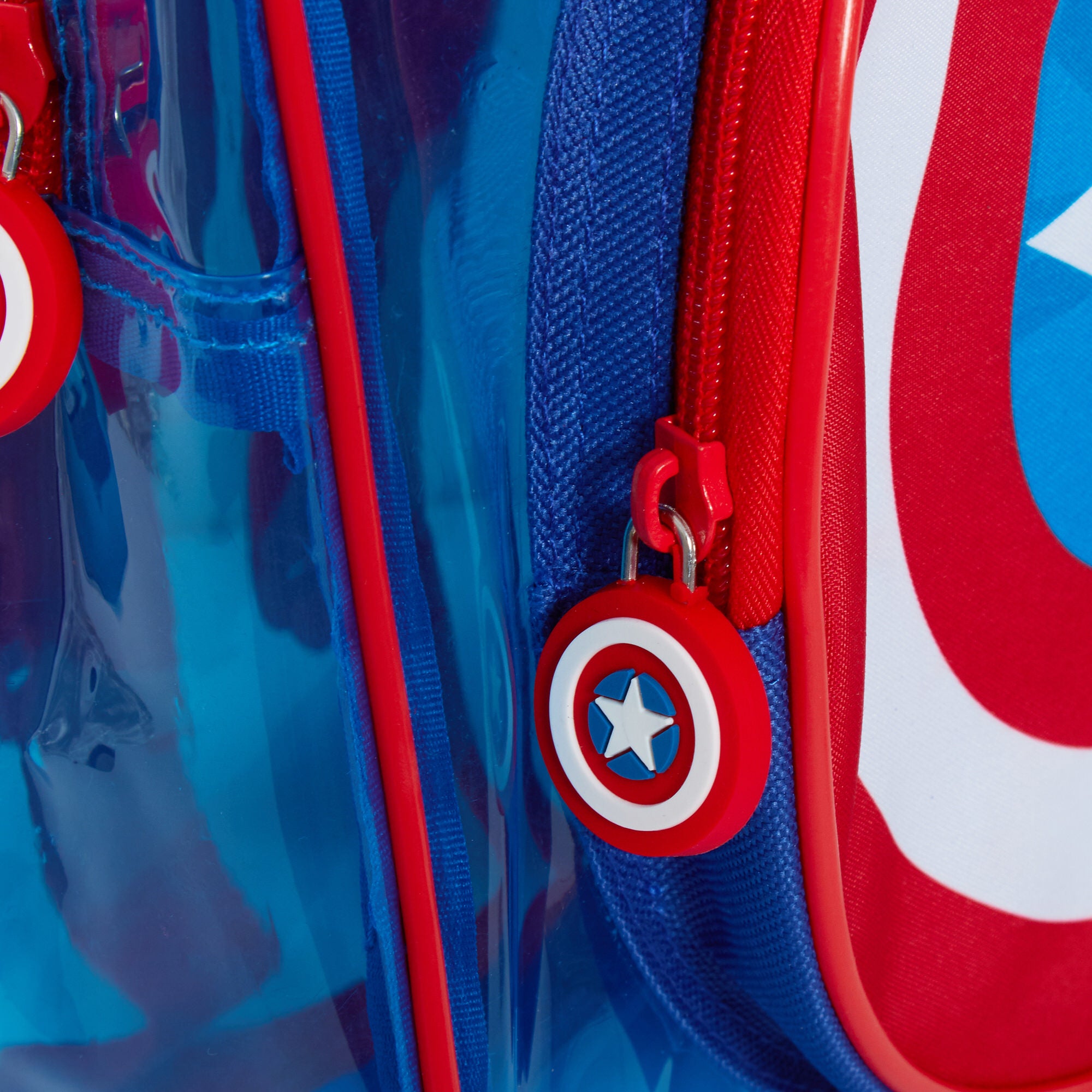 Captain America Transparent Backpack Boys Swimming Bag Clear School Rucksack