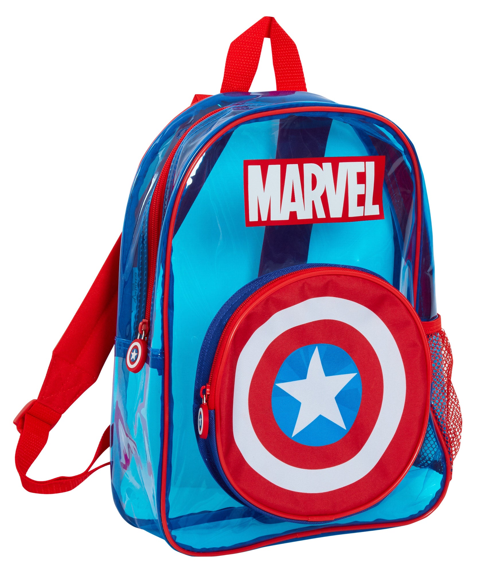 Captain America Transparent Backpack Boys Swimming Bag Clear School Rucksack