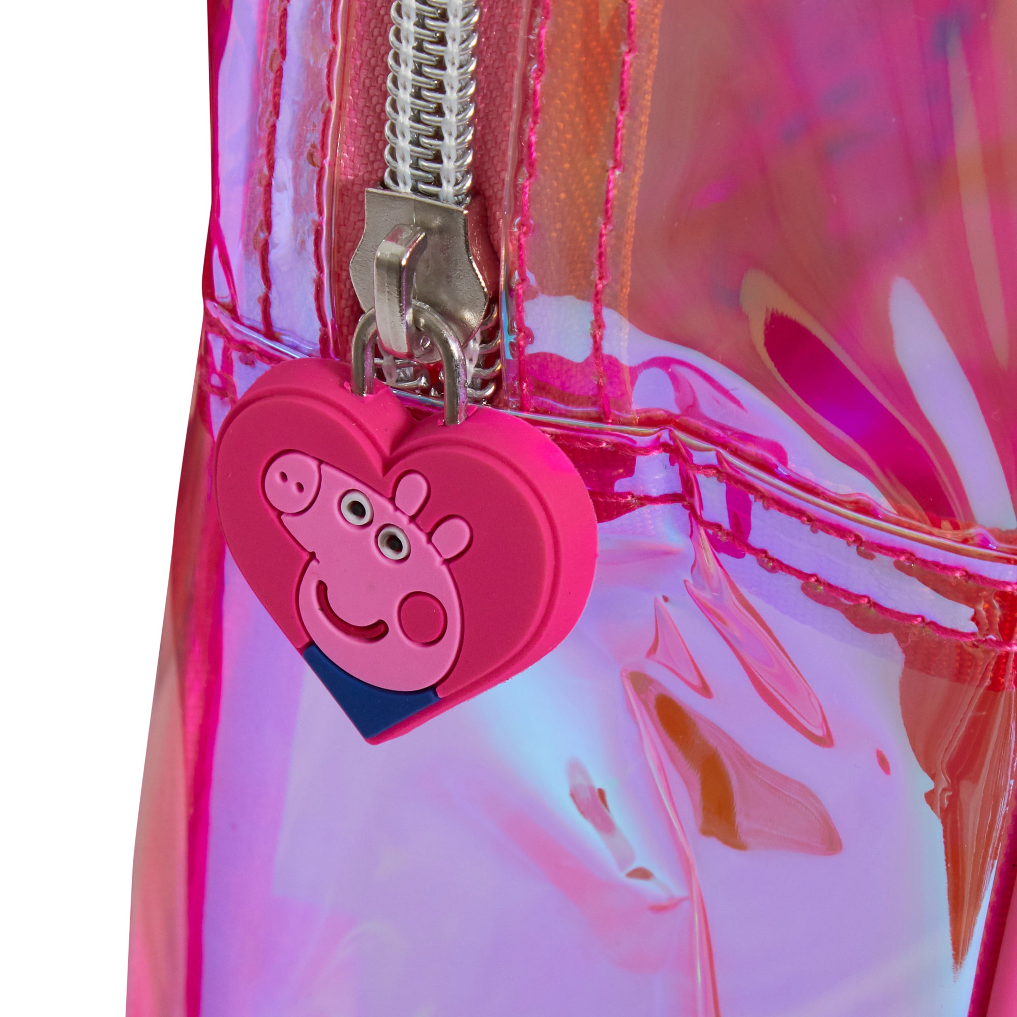Peppa Pig Transparent Backpack Girls Swim Bag Kids Clear Wipeable Nursery Bag