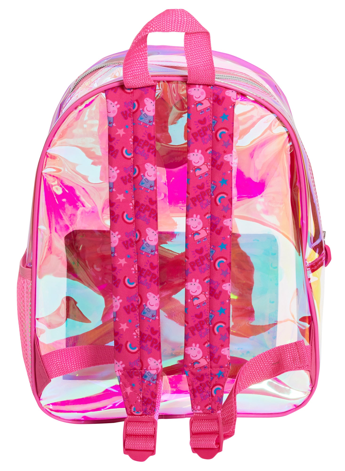Peppa Pig Transparent Backpack Girls Swim Bag Kids Clear Wipeable Nursery Bag