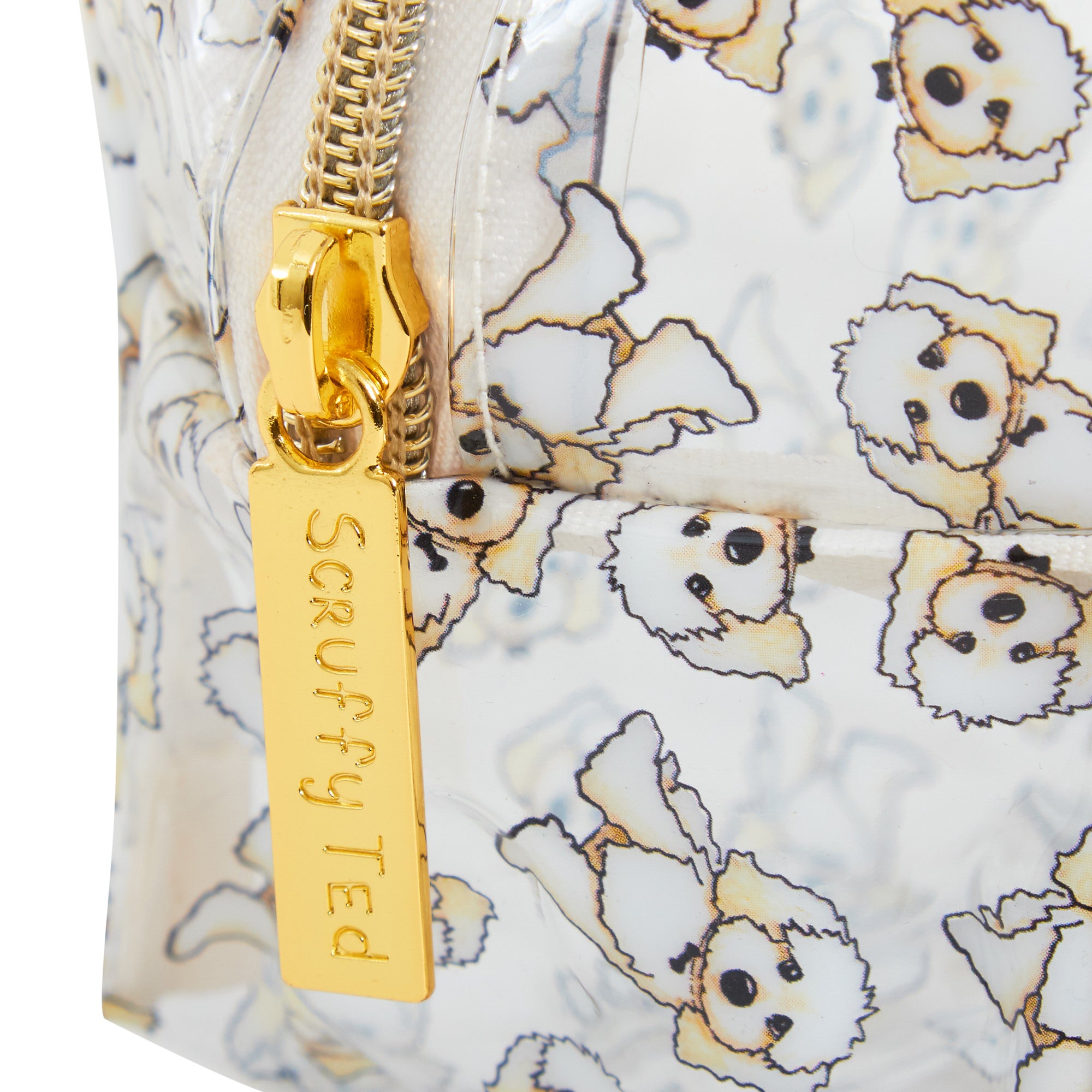 ScruffyTed Clear Cosmetics Bag Girls Cockapoo Make Up Toiletry Bag Pencil Case