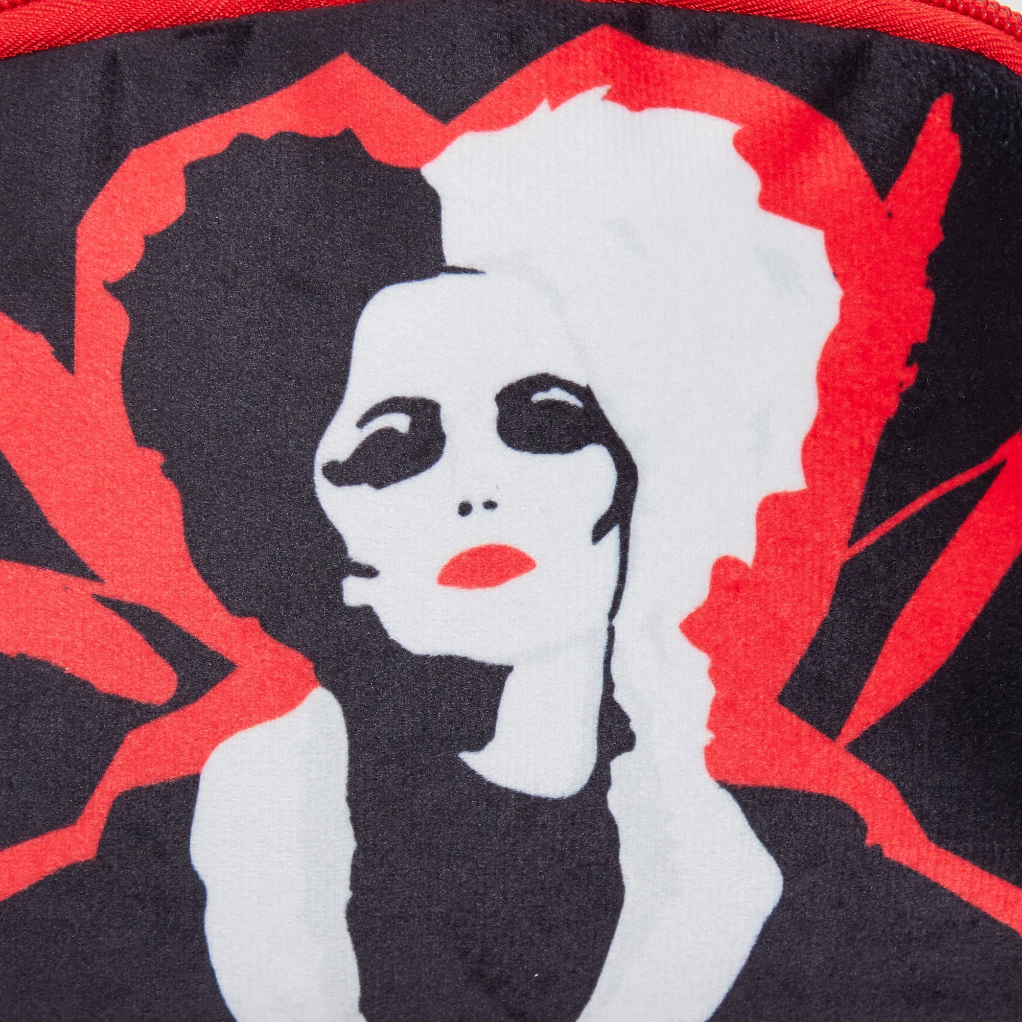 Cruella Make Up Bag for Women Disney Plush Cosmetic Toiletries Bag Pencil Case