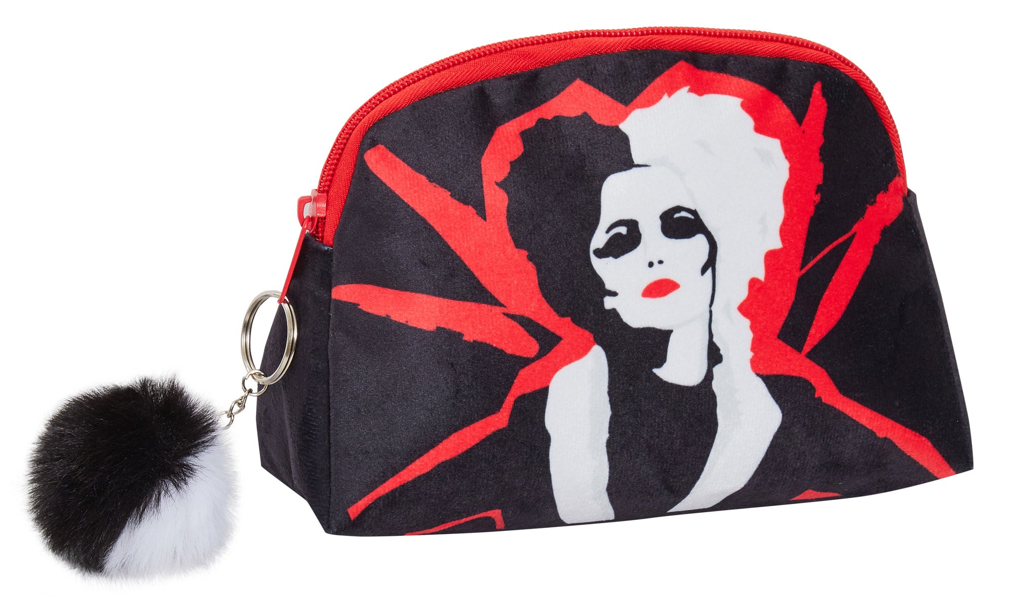 Cruella Make Up Bag for Women Disney Plush Cosmetic Toiletries Bag Pencil Case