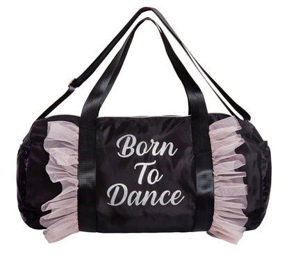 Born To Dance Barrel Bag Girls Holdall Duffle School Sports Ballet Gym Dance Bag
