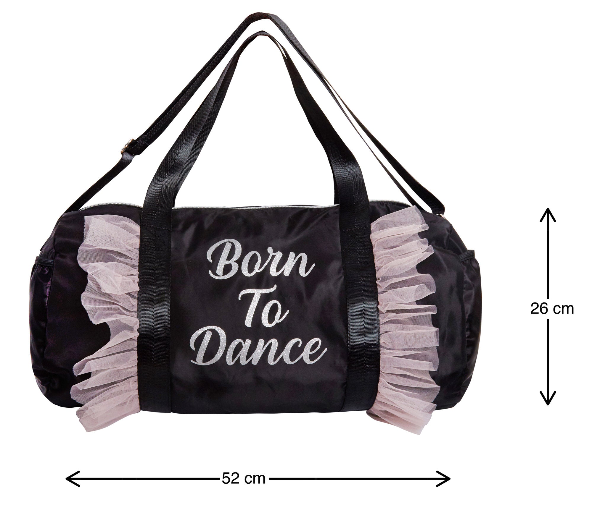 Born To Dance Barrel Bag Girls Holdall Duffle School Sports Ballet Gym Dance Bag