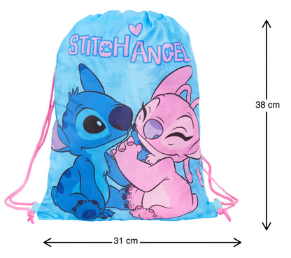Disney Stitch Drawstring Gym Bag Girls Boys School Trainer Swim Bag Backpack