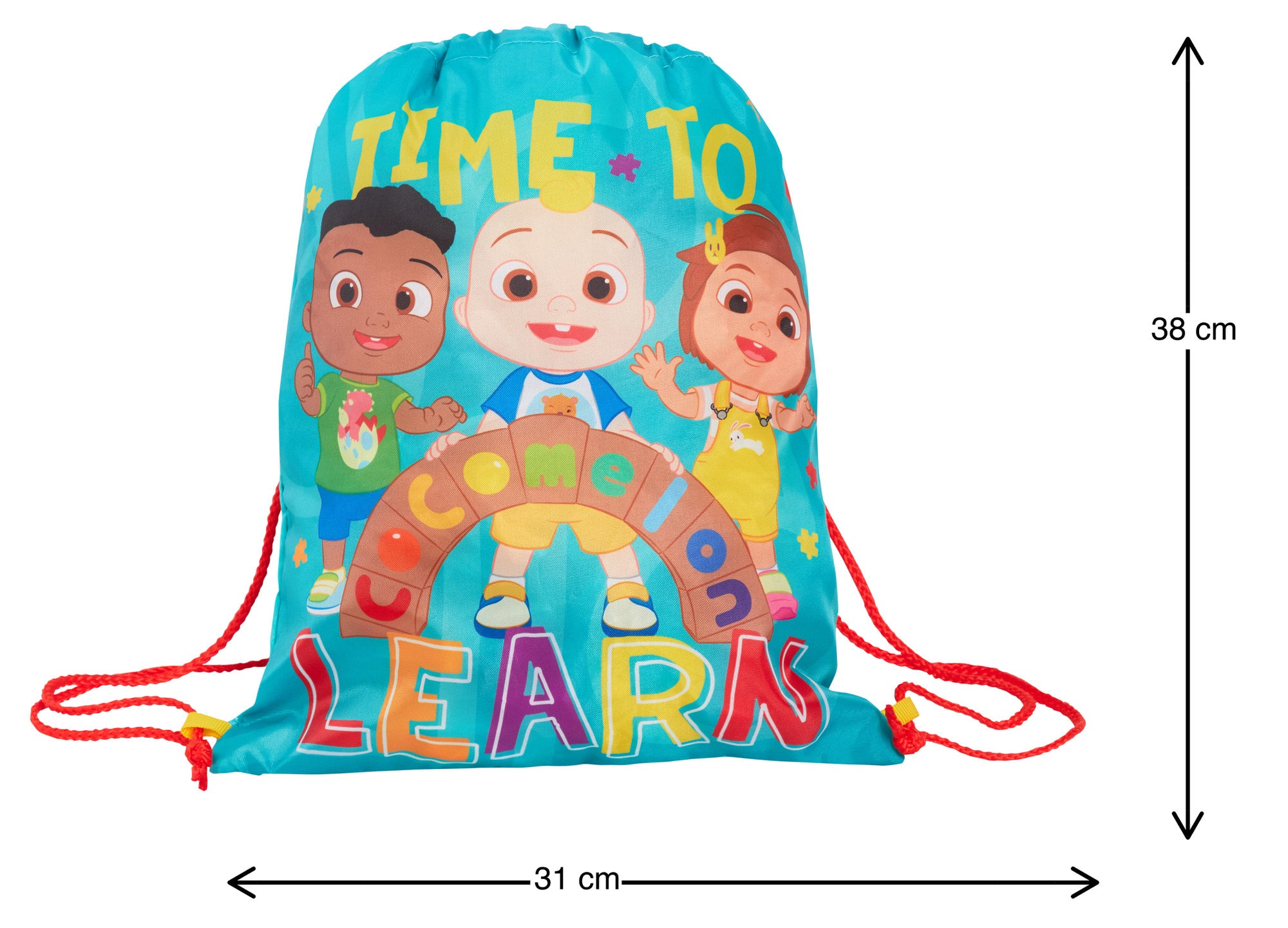 Cocomelon Drawstring Gym Bag Boys Girls JJ Trainer Swim Bag Nursery Backpack
