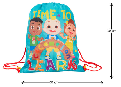 Cocomelon Drawstring Gym Bag Boys Girls JJ Trainer Swim Bag Nursery Backpack