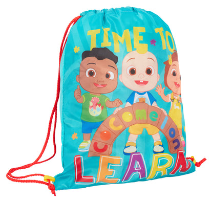 Cocomelon Drawstring Gym Bag Boys Girls JJ Trainer Swim Bag Nursery Backpack