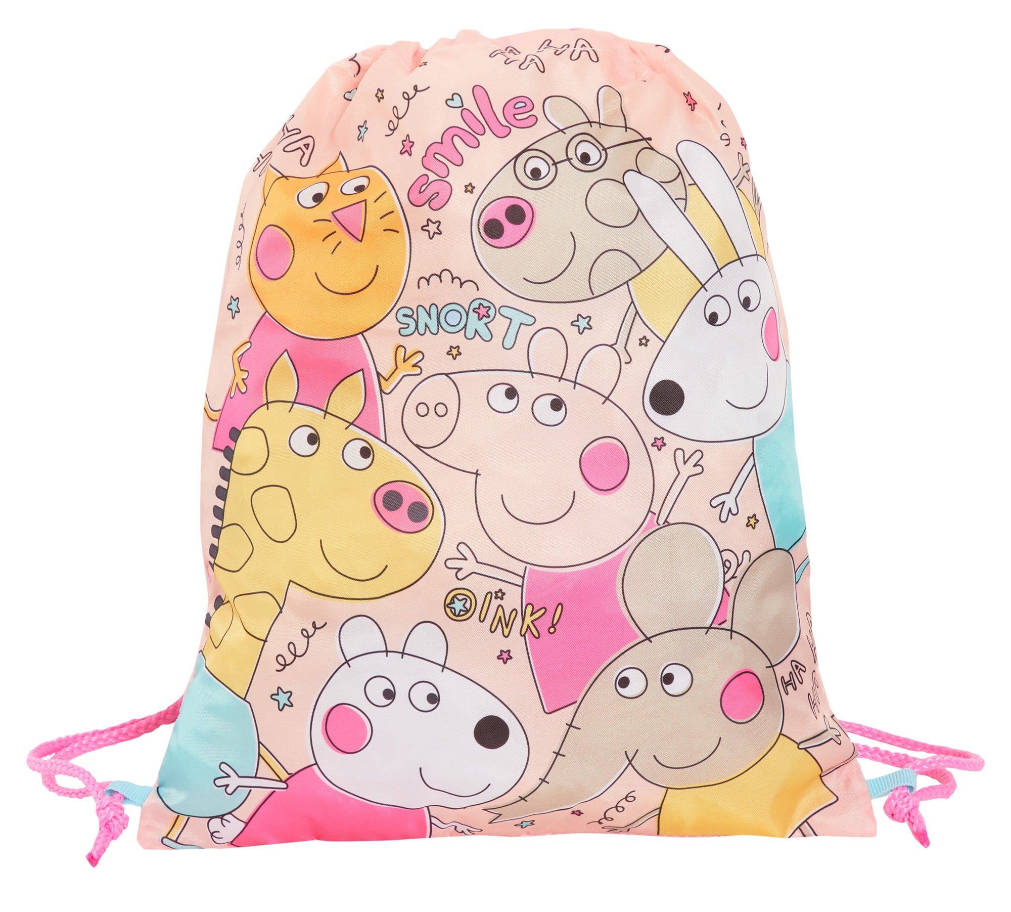 Peppa Pig Drawstring Gym Bag Girls Trainer Swim Bag Kids School Nursery Backpack