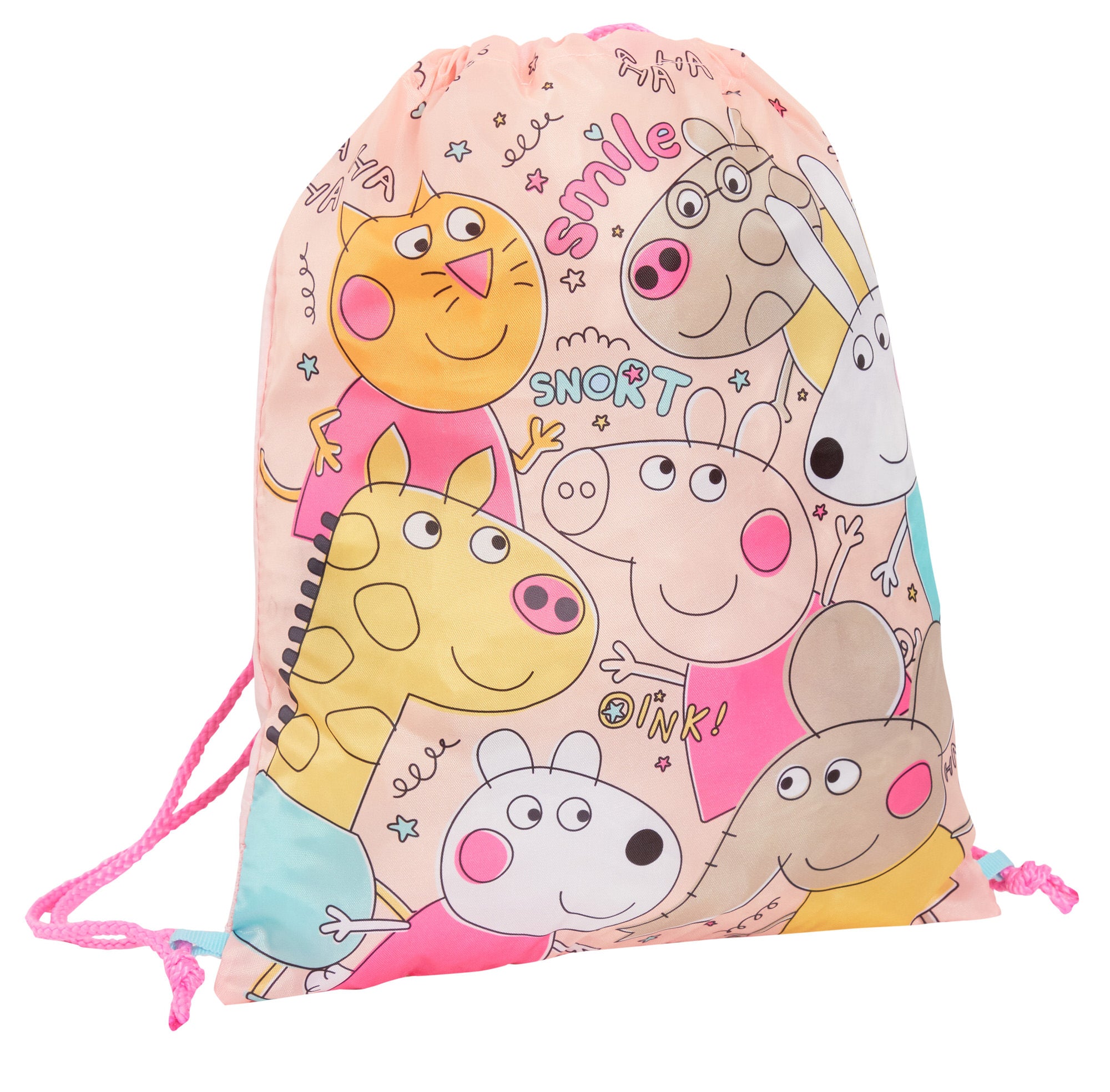 Peppa Pig Drawstring Gym Bag Girls Trainer Swim Bag Kids School Nursery Backpack