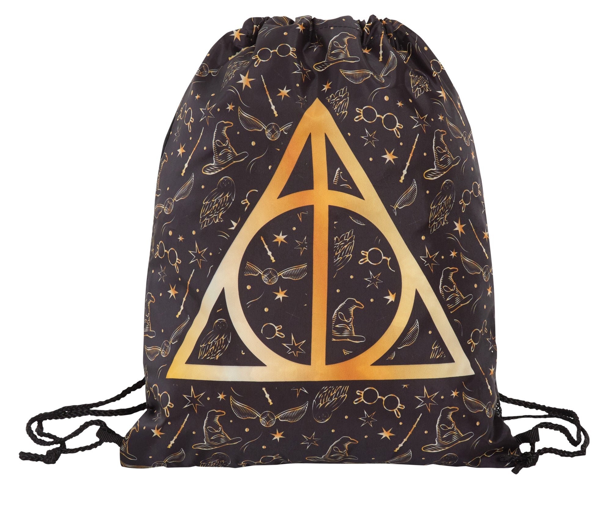 Harry Potter Drawstring Gym Bag Deathly Hallows Trainer School Swim Bag Backpack
