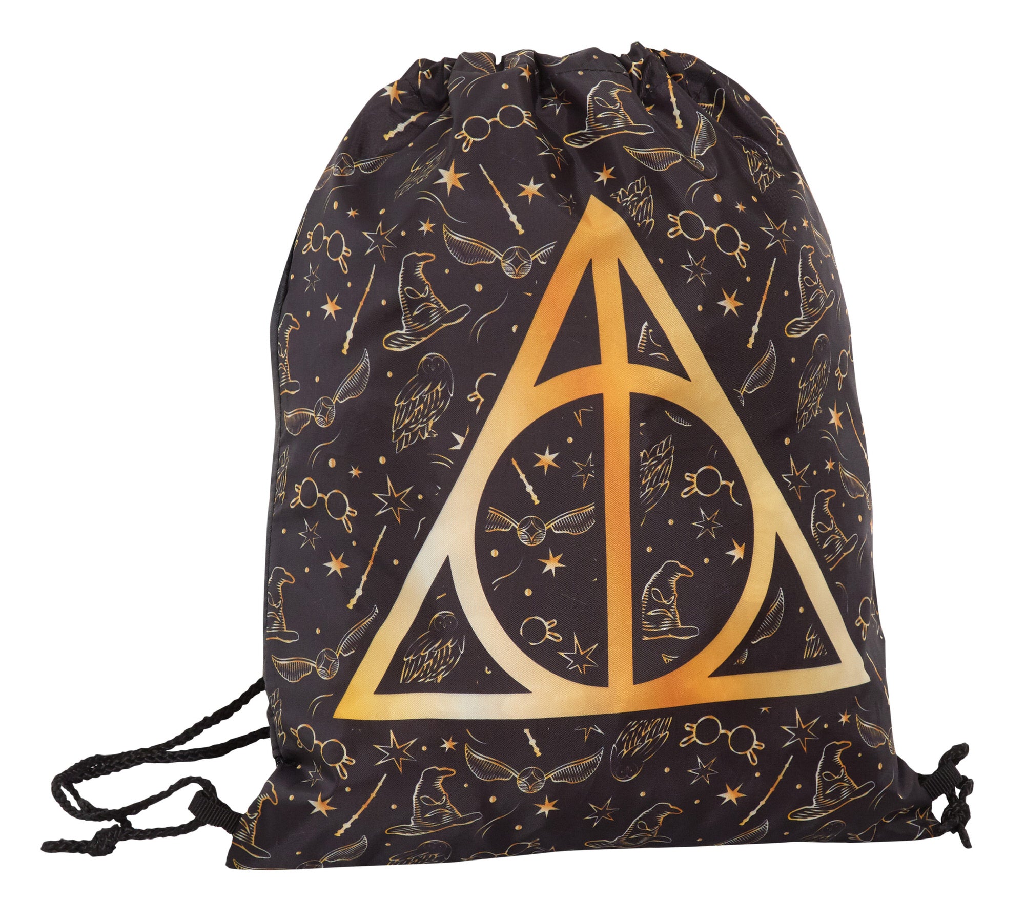 Harry Potter Drawstring Gym Bag Deathly Hallows Trainer School Swim Bag Backpack