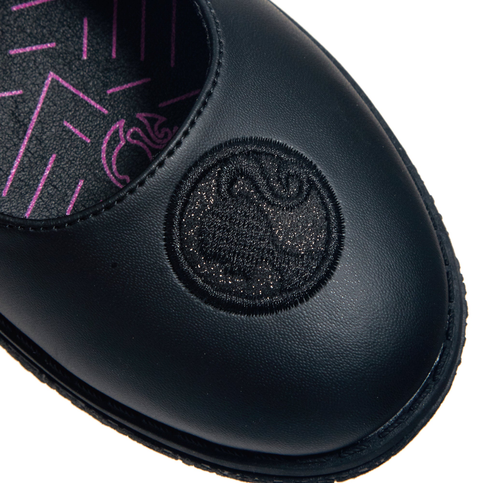 Girls Barbie School Shoes Kids Chunky Sole Strong Black Easy Fasten Loafer Shoes