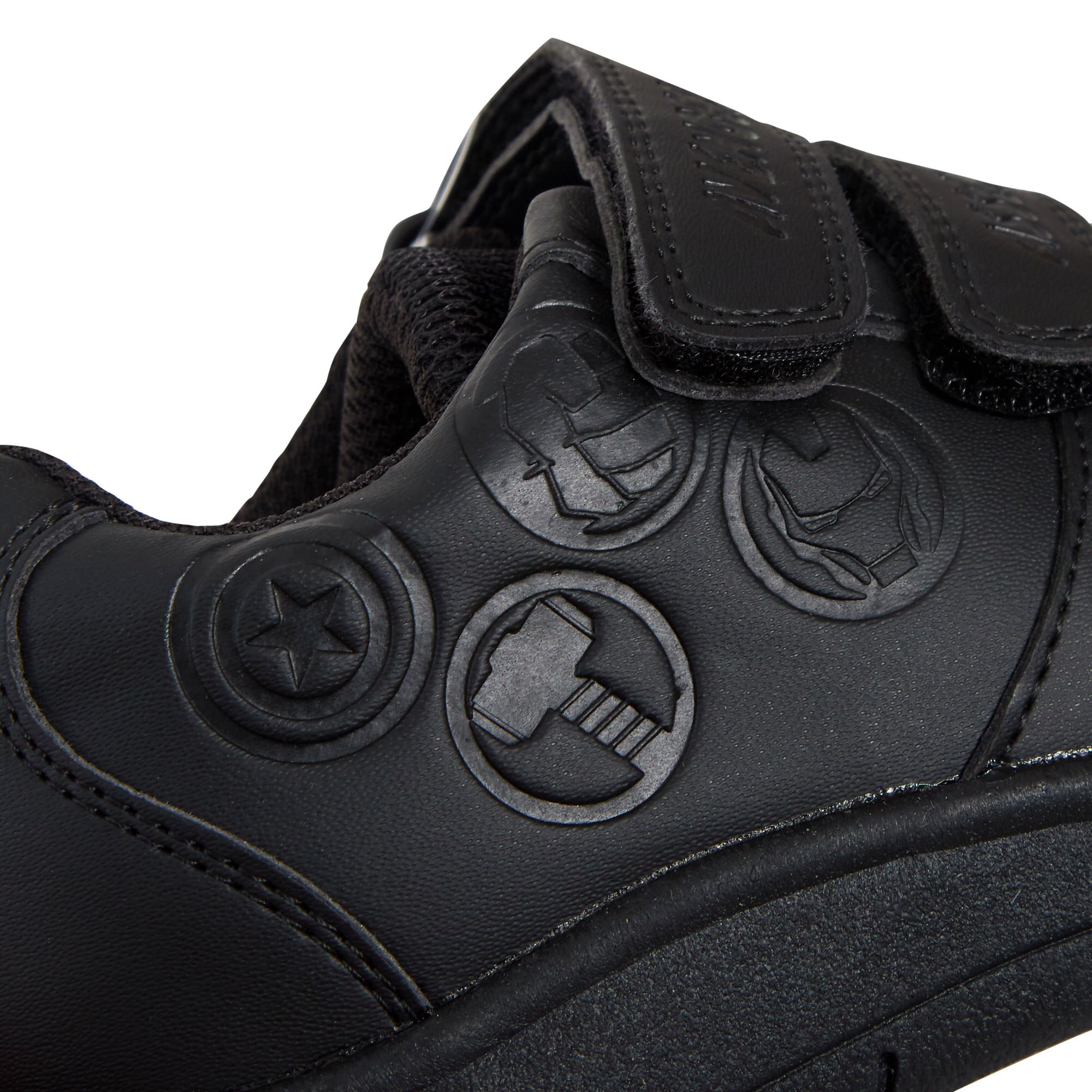 Marvel Avengers Boys School Shoes Kids Black Trainers Shoes Easy Touch Fastening