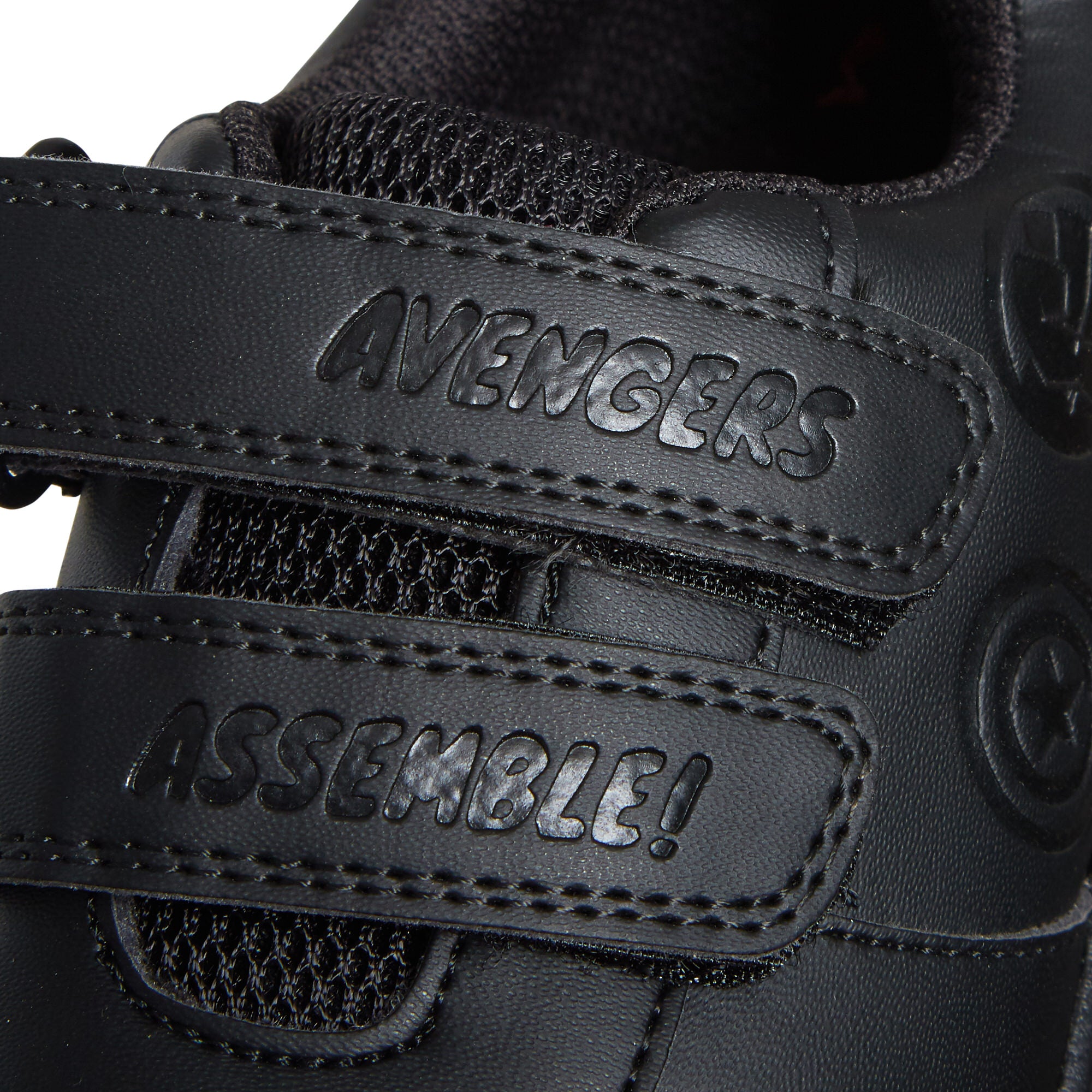 Marvel Avengers Boys School Shoes Kids Black Trainers Shoes Easy Touch Fastening