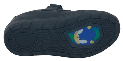 Sonic The Hedgehog Boys School Shoes Black Trainers Shoes Easy Touch Fastening