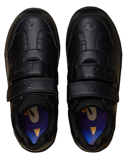 Sonic The Hedgehog Boys School Shoes Black Trainers Shoes Easy Touch Fastening