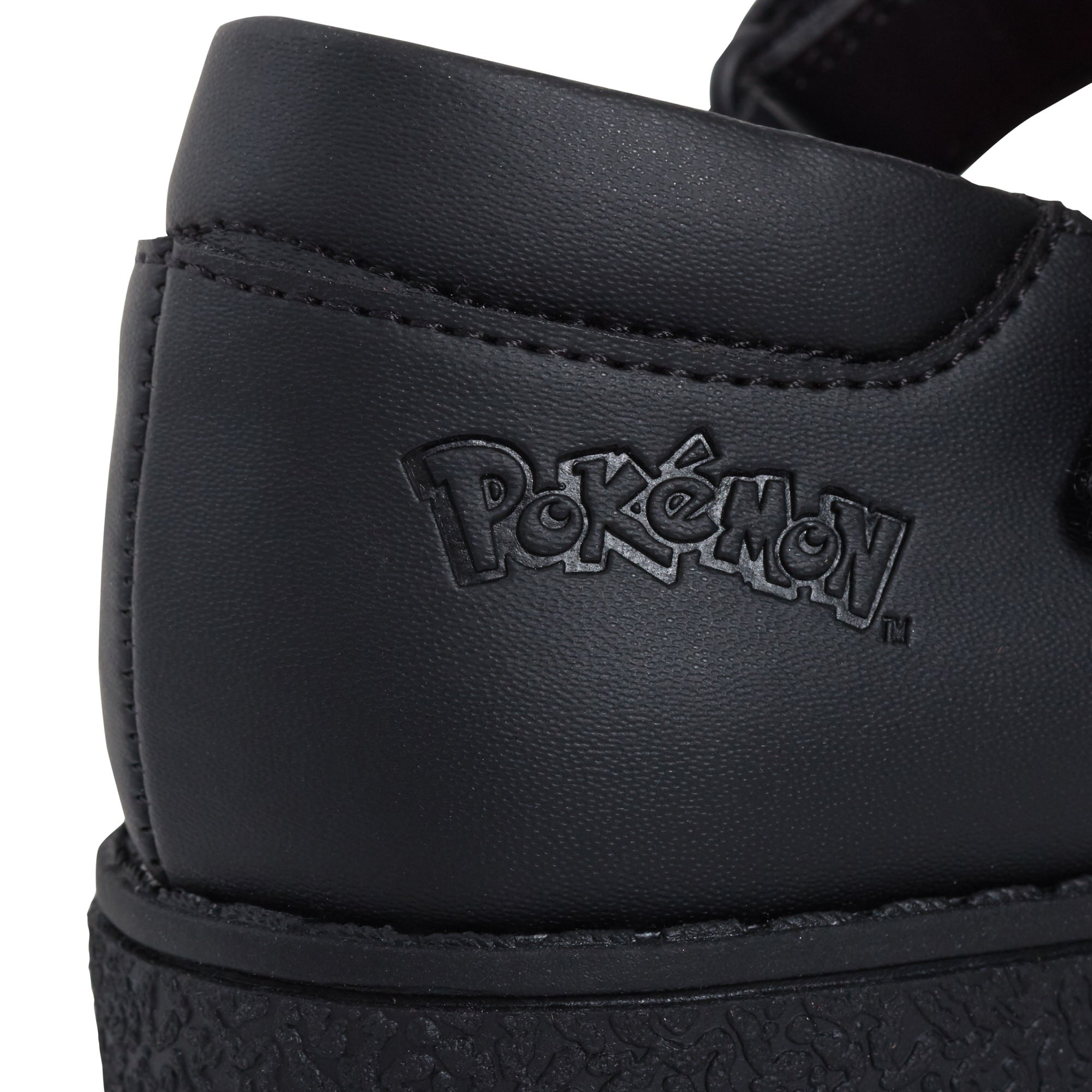 Pokemon Girls School Shoes For Kids Pikachu Eevee Black Chunky Strong Sole Shoes