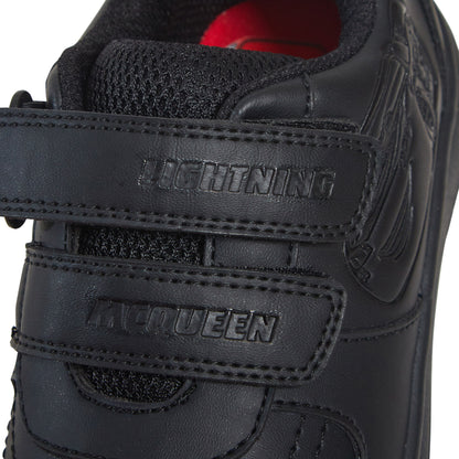 Disney Cars Boys School Shoes Lightning McQueen Black Shoes Easy Touch Fastening