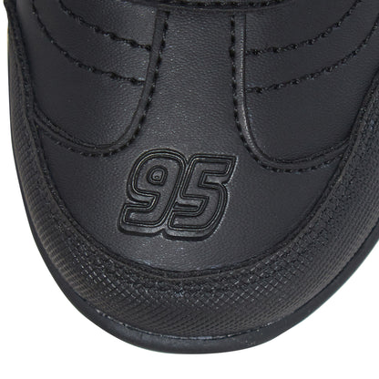 Disney Cars Boys School Shoes Lightning McQueen Black Shoes Easy Touch Fastening