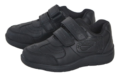 Disney Cars Boys School Shoes Lightning McQueen Black Shoes Easy Touch Fastening