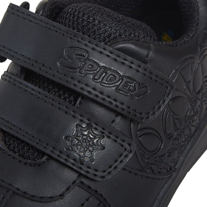 Spidey and His Amazing Friends Boys School Shoes Black Shoe Easy Touch Fastening