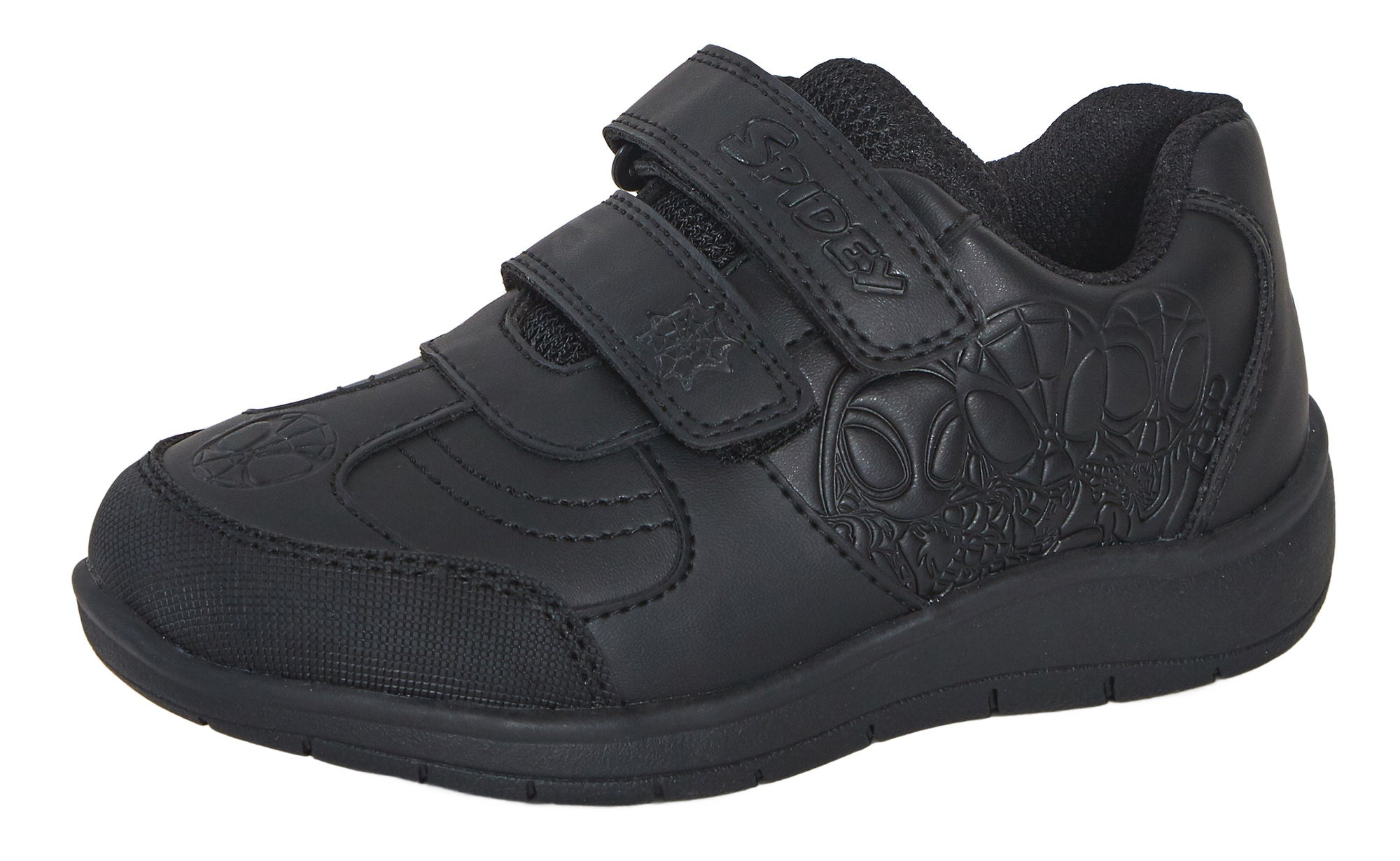 Spidey and His Amazing Friends Boys School Shoes Black Shoe Easy Touch Fastening