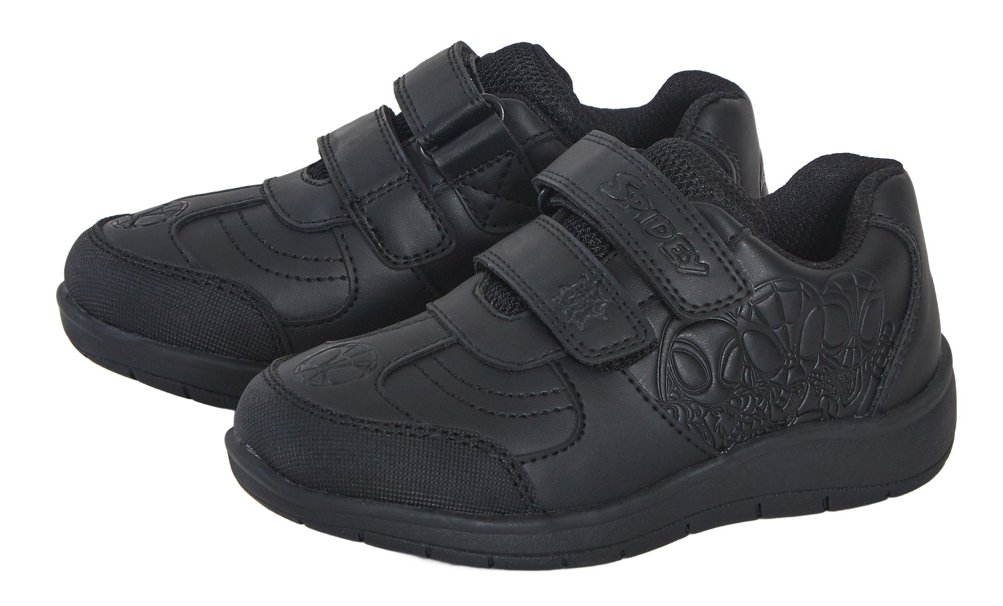 Spidey and His Amazing Friends Boys School Shoes Black Shoe Easy Touch Fastening