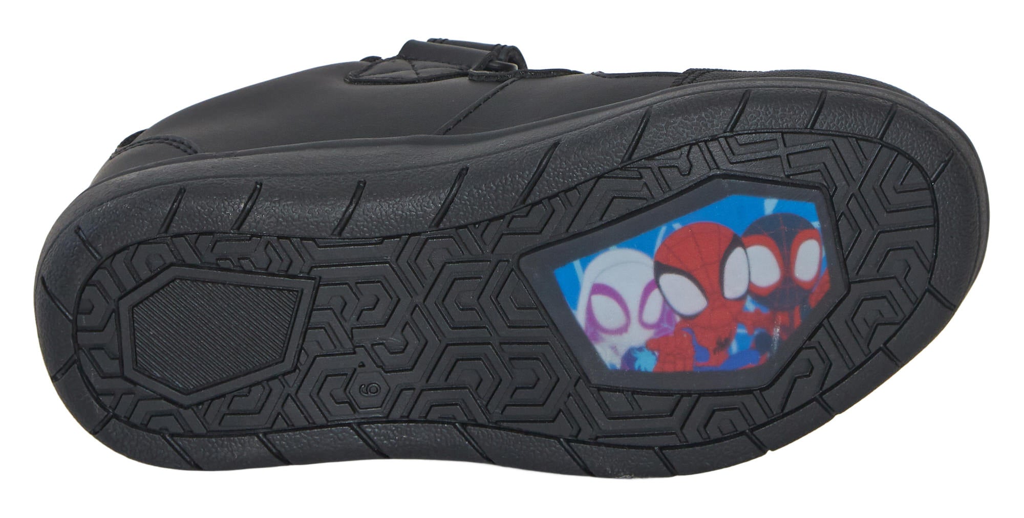 Spidey and His Amazing Friends Boys School Shoes Black Shoe Easy Touch Fastening