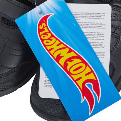 Hot Wheels Boys School Shoes Racing Car Black Shoe Easy Touch Fastening Trainers