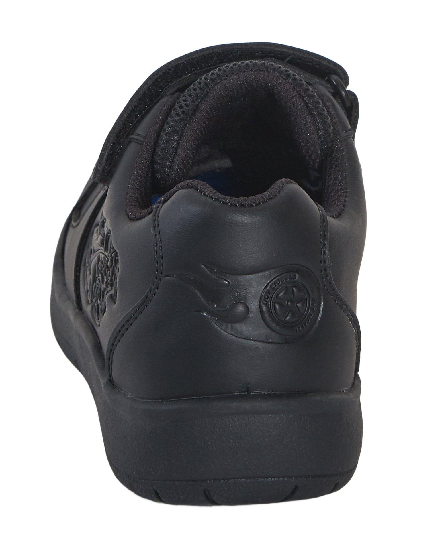 Hot Wheels Boys School Shoes Racing Car Black Shoe Easy Touch Fastening Trainers