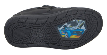 Hot Wheels Boys School Shoes Racing Car Black Shoe Easy Touch Fastening Trainers