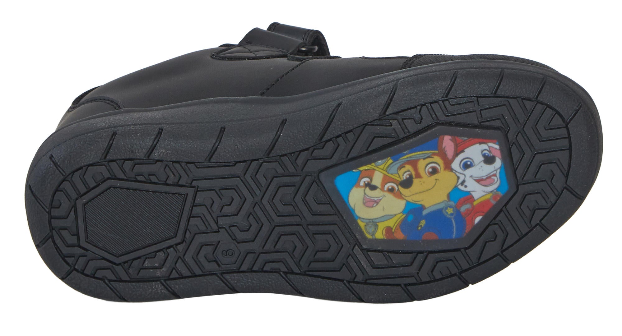 Paw Patrol Boys School Shoes Chase Marshall Black Shoes Easy Touch Fastening