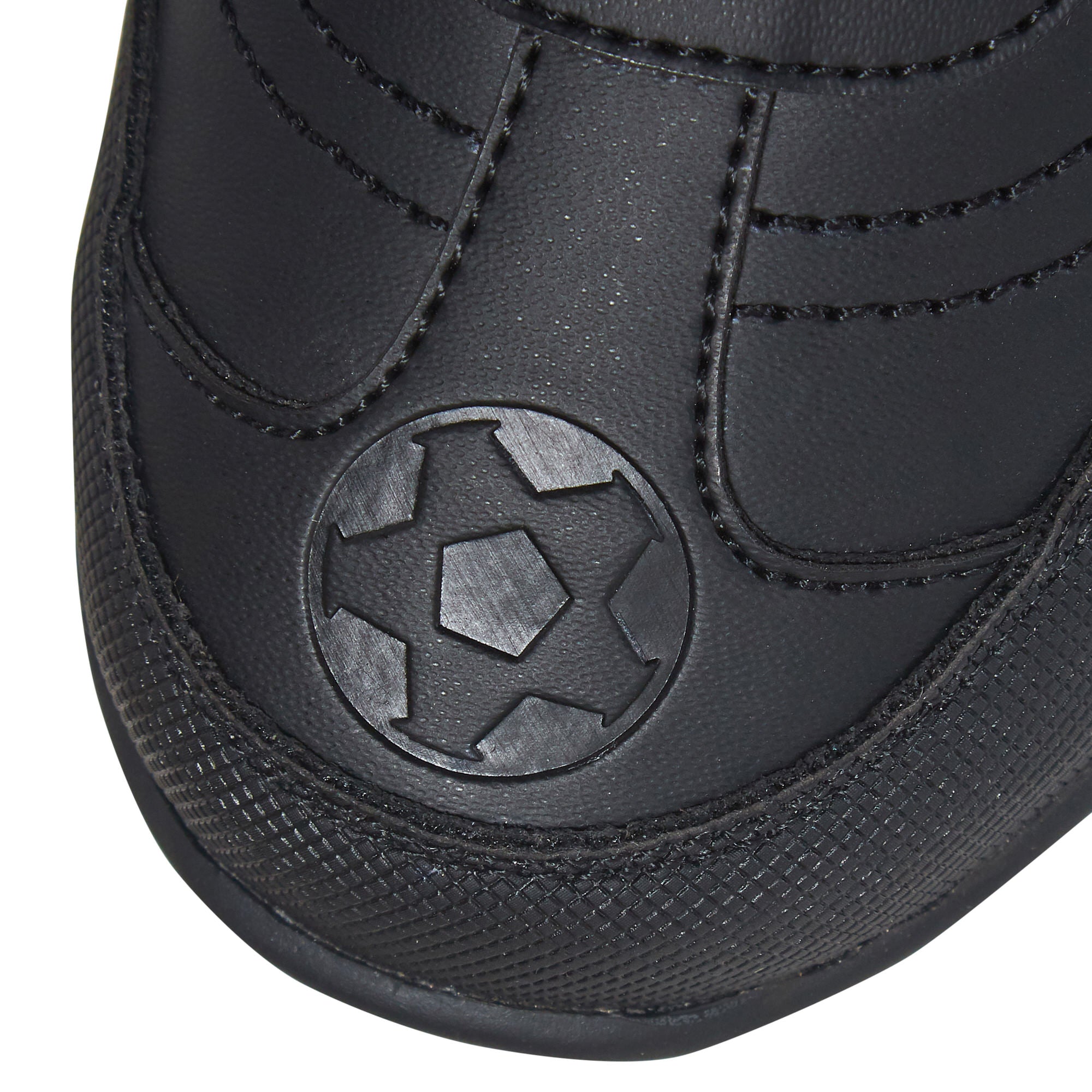 Boys Football School Shoes Kids Black Trainers Shoes Easy Touch Strap Fastening