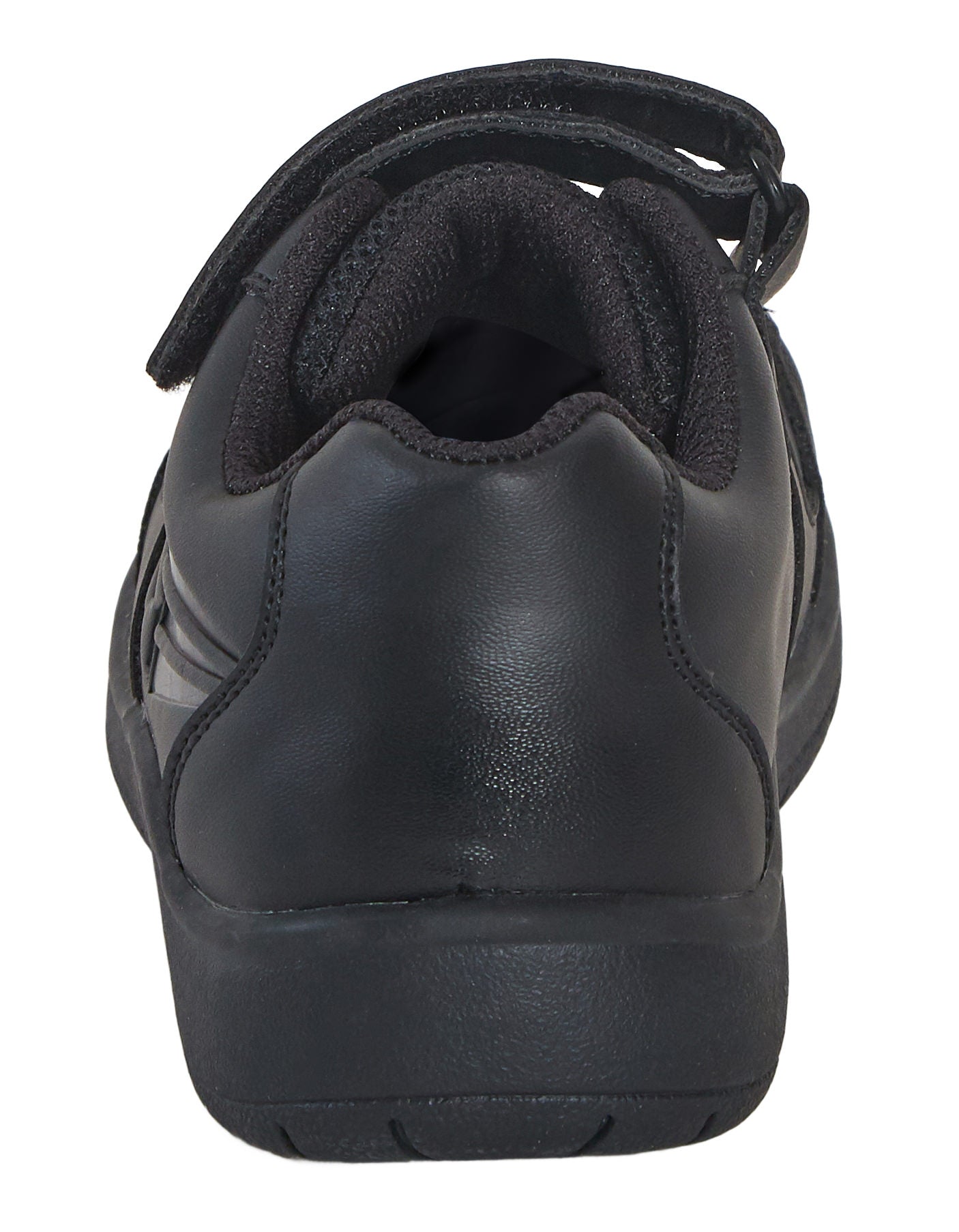Boys Football School Shoes Kids Black Trainers Shoes Easy Touch Strap Fastening